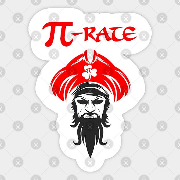 PI Day Pirate Sticker by A Zee Marketing